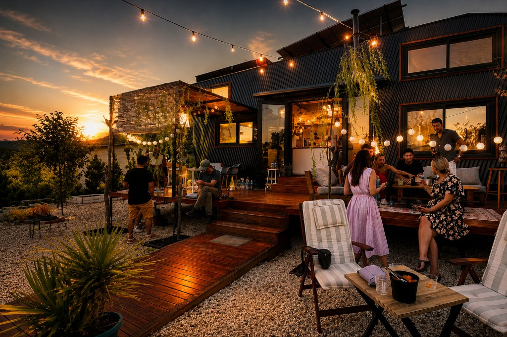 Evening garden gathering